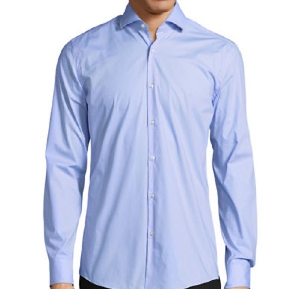 Hugo C-Jery Slim-Fit Stretch Sport Shirt-BLUE-EU 39/US 15.5